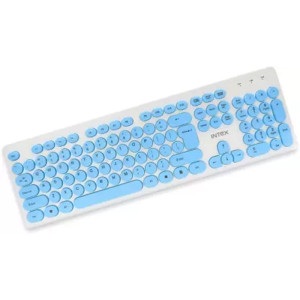 Intex Classy Wired USB Keyboard IT-KB335 White&Blue Wired USB Multi-device Keyboard  (Blue)